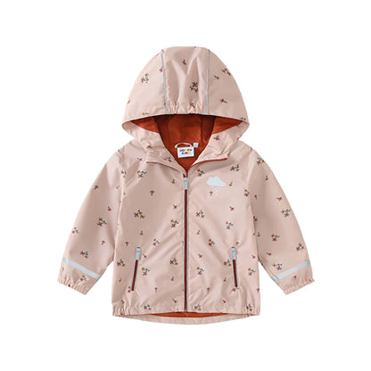HONEYKING Children's Clothing Sets Raincoat Suit Baby Waterproof Overalls Pants Girls Jumpsuit For Kids Jacket And Trousers Set.