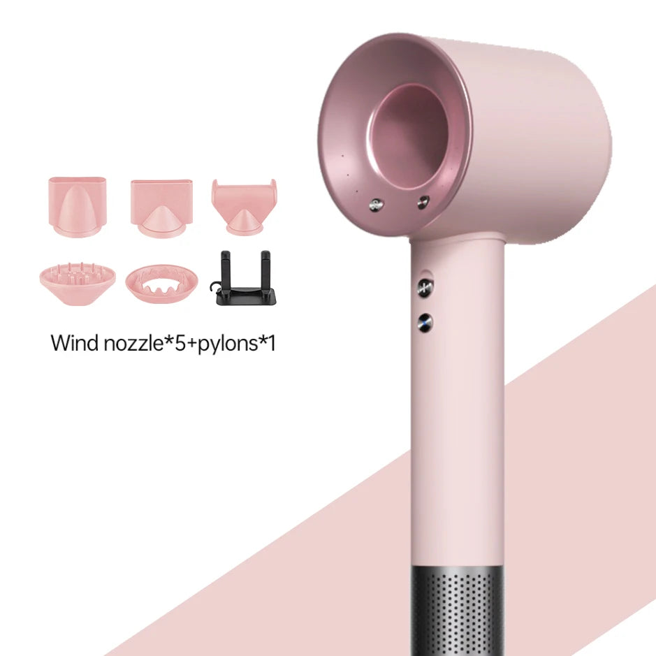 Negative ion hair dryer with high speed and no blades High power silent and quick drying Portable, suitable for home and travel.