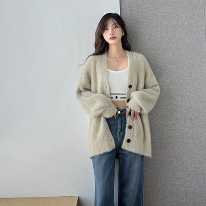 Winterkleidung für Damen, Strickjacke, koreanische Mode, Herbst 2022, modische Damenbekleidung, Neuankömmlinge, Vintage-Strickwaren, Langarm-Top