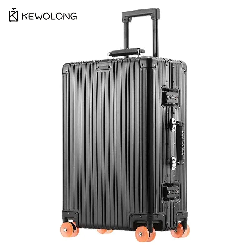 Vollaluminium-Magnesium-Legierungskoffer 20 29 Zoll – langlebiges Einscheckgepäck aus Metall mit TSA-Schloss, Handgepäck mit großer Kapazität.