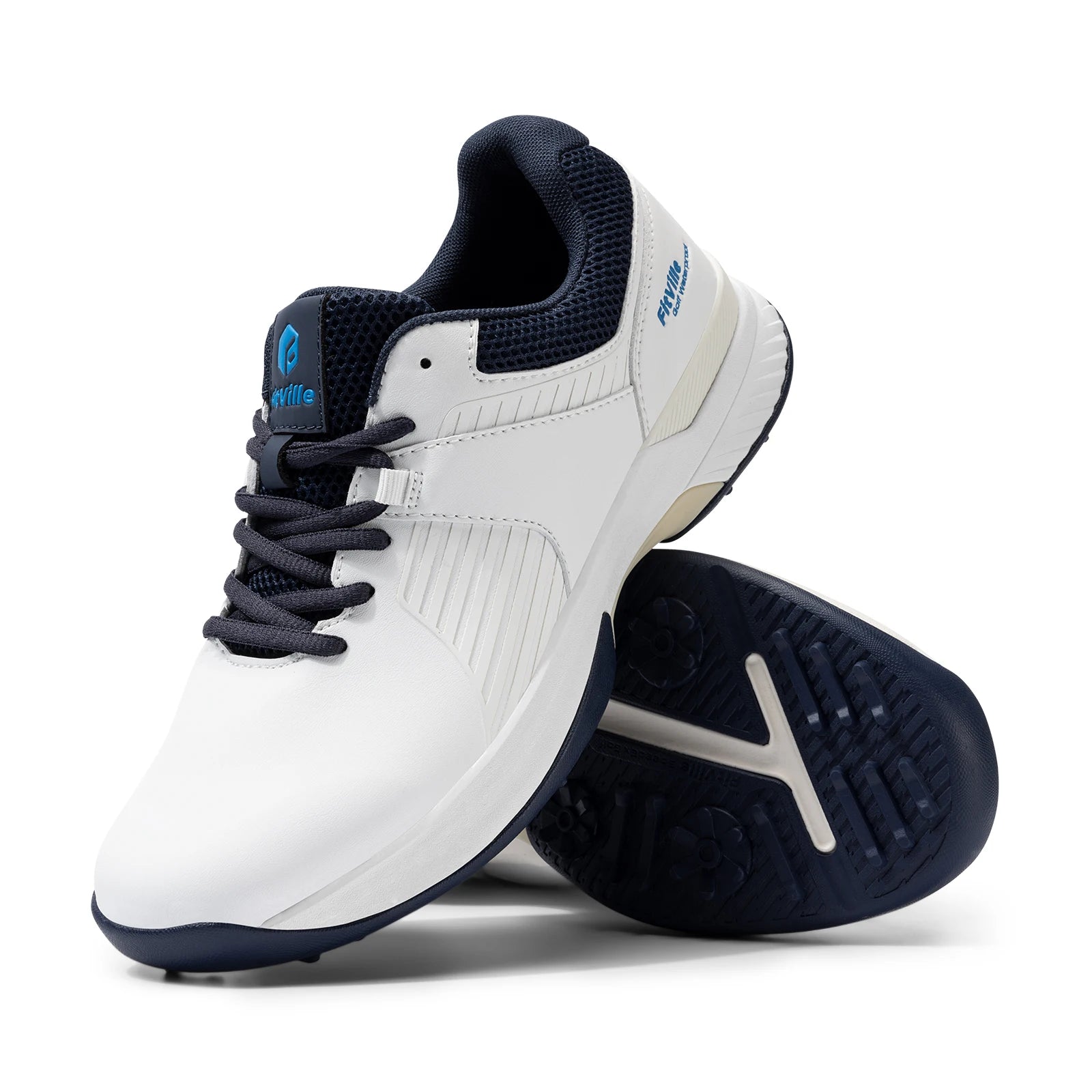 FitVille  Men's Golf Shoes Non-slip Wear-resistant Comfortable Professional Sports Sneakers for Swollen Feet Relieves Toe Pain.