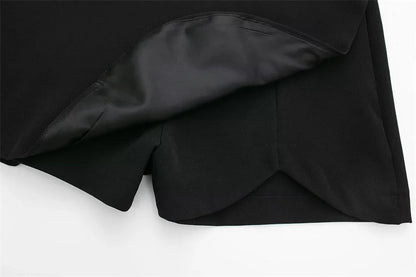 MUJER 2025 Black Mini Skirt Shorts Woman Fashion Asymmetric Skort For Women High Waist Short Skirts Woman Summer Casual Shorts.