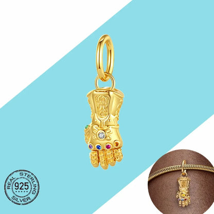 New fashion 100% S925 sterling silver Disney All-Star pendant beads, suitable for the original Pandora bracelet, women's fashion