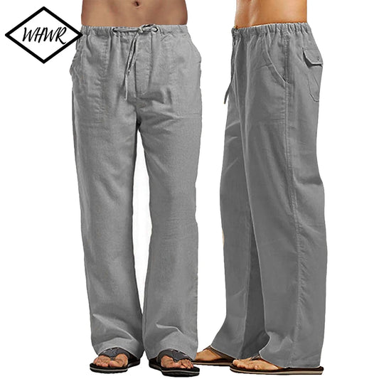Men's Pants Loose Cool Casual Long Pants Elastic Waist Long Pant Casual Large Size Streetwear Lightweight Trousers.