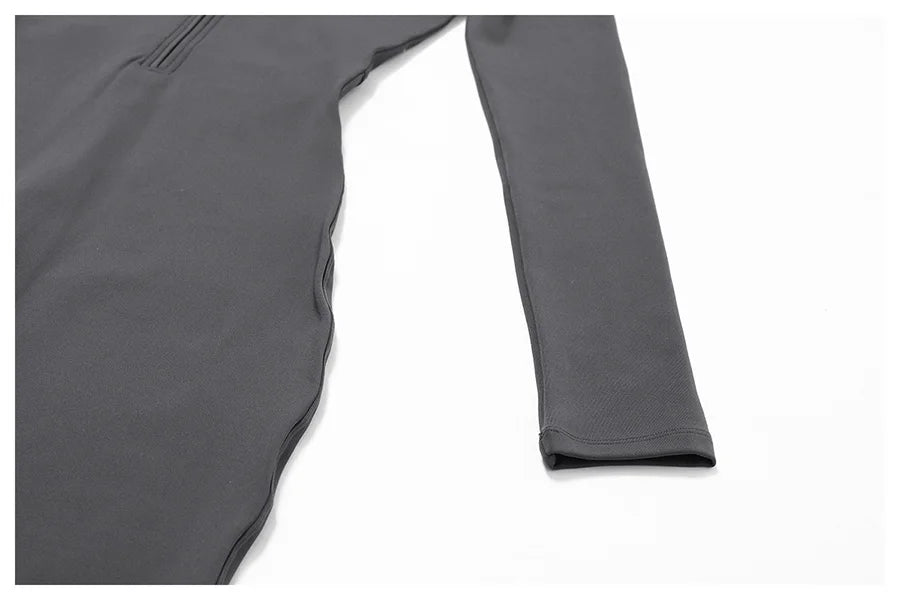 Zipper Workout Jumpsuit Sports Overalls Women Gym Clothing Running Long Sleeves Fitness Gym Tracksuit Short Sportswear Yoga Set