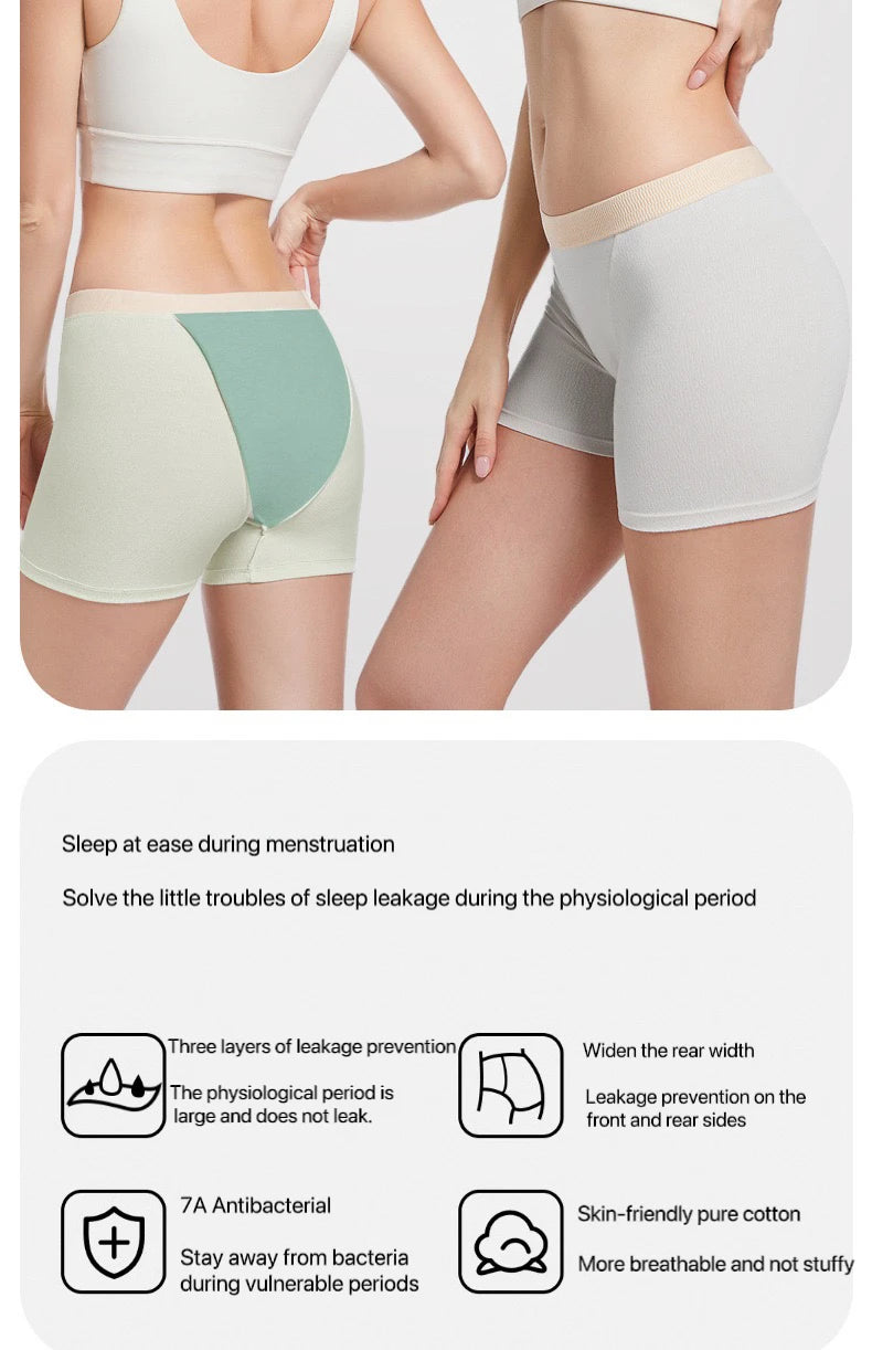 4pcs Women's Safety Pants Physiological Underwear High Waist Shorts Panties For Women Plus Size No Trace Leggings Safety Panty.