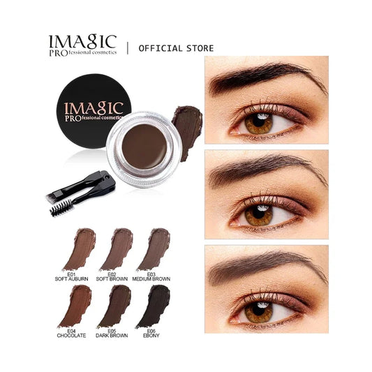 IMAGIC Professional Eyebrow Gel 6 Colors Eyebrow Enhancer Brow Enhancers Tint Makeup Eyebrow Brown With Brow Brush Tools.