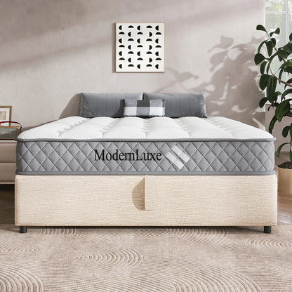 KOMHTOM Orthopädische Kaltschaummatratze mit 7-Zonen-Taschenfederkern, Härtegrad H3 (mittelfest), 20 cm Höhe