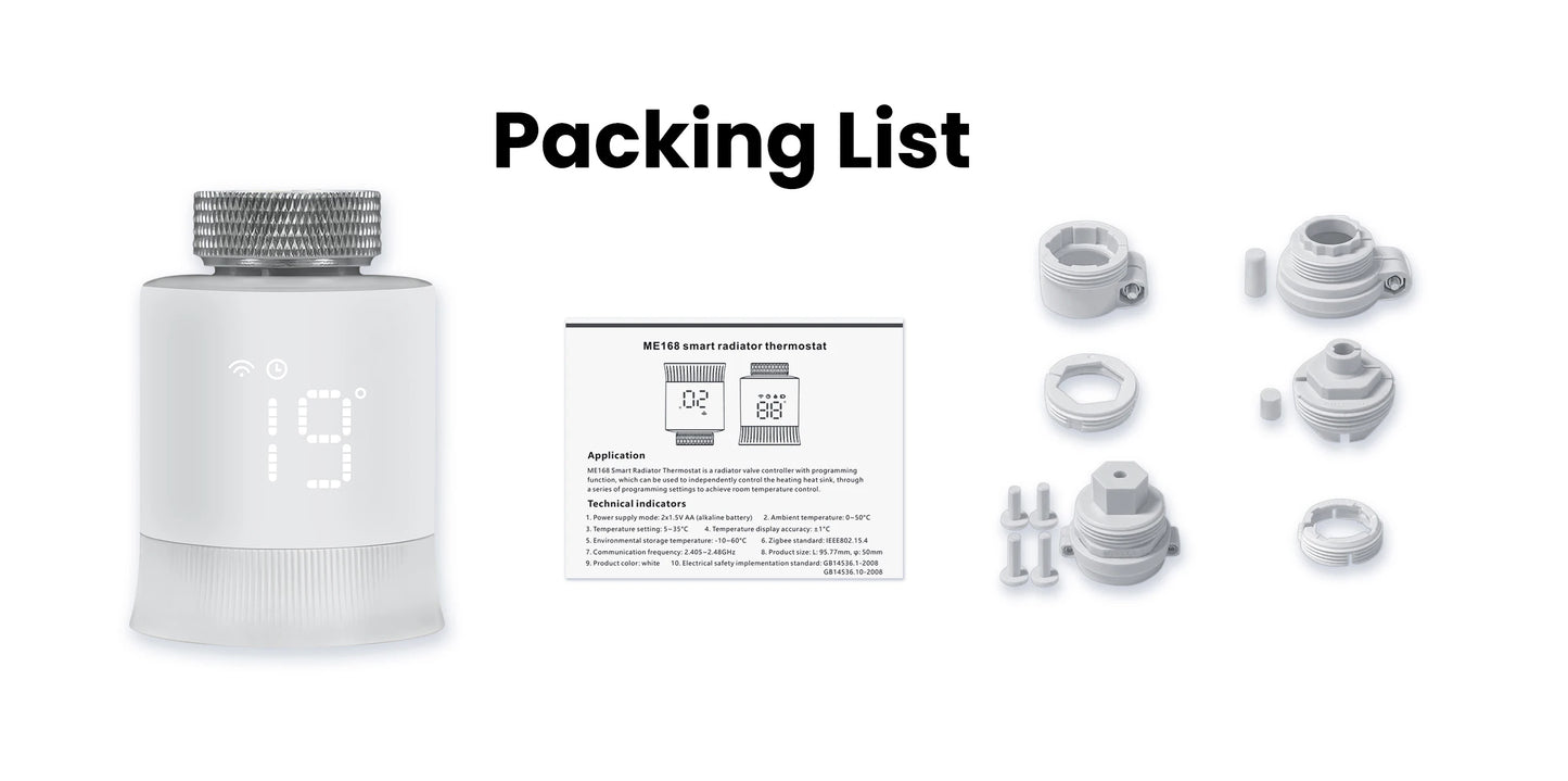 GIRIER Tuya Smart Radiator Thermostat, ZigBee Thermostatic Radiator Valve, Mini TRV for Heating, Works with Alexa Google Home