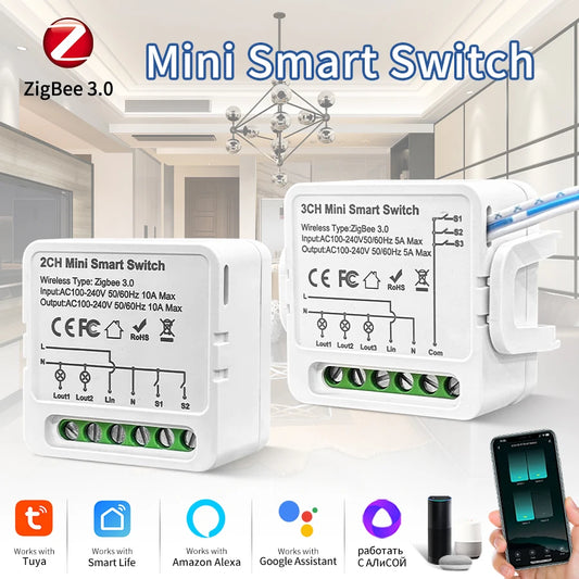 1/2/3 Gang Tuya Smart Licht Schalter Modul Zigbee 3,0 Smart Leben für Alexa Google Home Yandex DIY remote Breaker Verzögerung 100-240V.