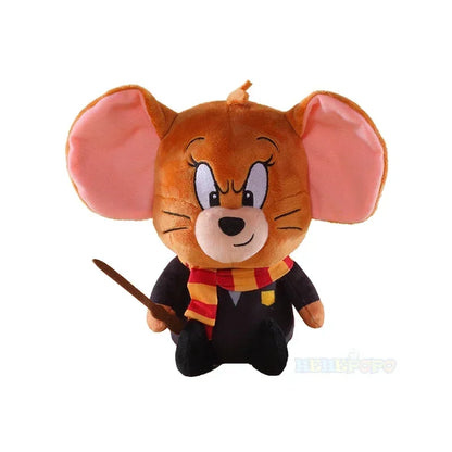 Exclusive Warner 100th Anniversary Tom and Jerry Plush Doll in Harry Potter Costume, Cute Small Keychain Stuffed Animal Gift.