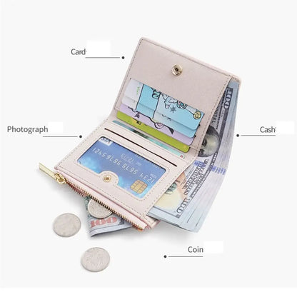 New Embroidered Wallet for Women Ladies Coin Purses PU Leather Zipper Credit Card Holder Clutch Money Bag Pocket.