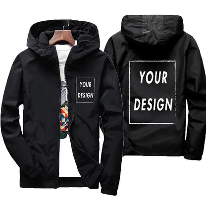 Custom Brand Logo Autumn Jacket Men Waterproof Warm Windbreaker Casual Clothing Big Size 7Xl Men Green Black Red Jacket Outdoor.