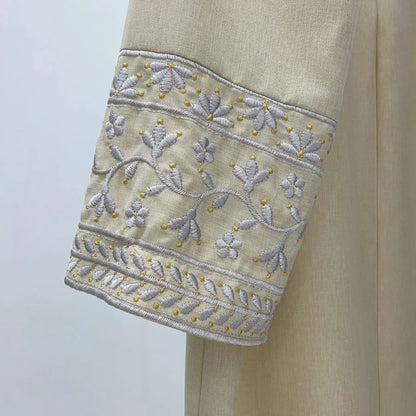 Modest Embroidered Kimono Dubai Abaya Middle East Türkiye Elegant Dress Eid Ramadan Kebaya Abayas F Women Caftan Marocain Femme.
