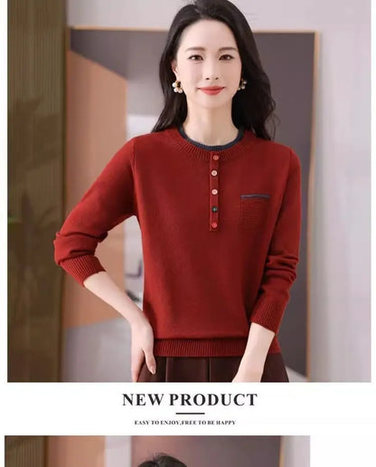 Frauen Kleidung Lose Mode Pullover Herbst/Winter Warme Elegante Gestrickte Langarm Pullover Dame Casual Oansatz Alle-spiel top