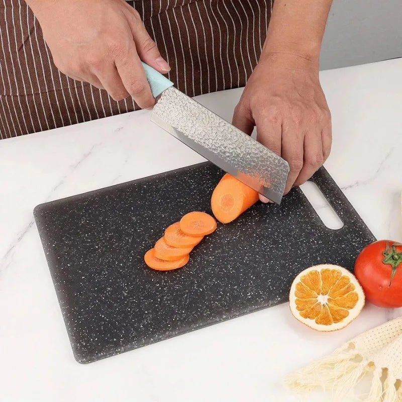 Marble Texture PP Cutting Board Antibacterial and Mildew Cutting Board Kitchen Vegetable Cutting Board Dishwasher Safe.