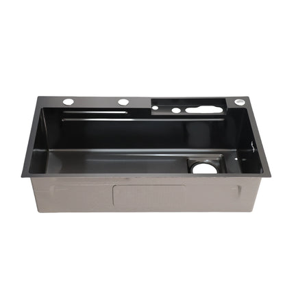 Intelligente Küchenspüle, Digitalanzeige, Edelstahl, Doppelschüssel, Küchenspüle, multifunktionale Doppelspüle für die Küche