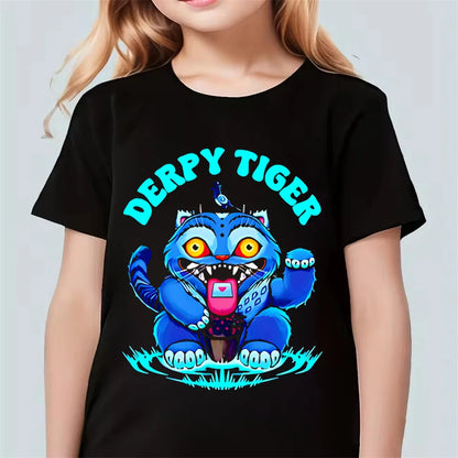 Fashion Casual Kids T-shirt KPop Demon Hunters  Cotton Tshirt Clothes Cool Girls Tee Top Funny Gift for Fans.