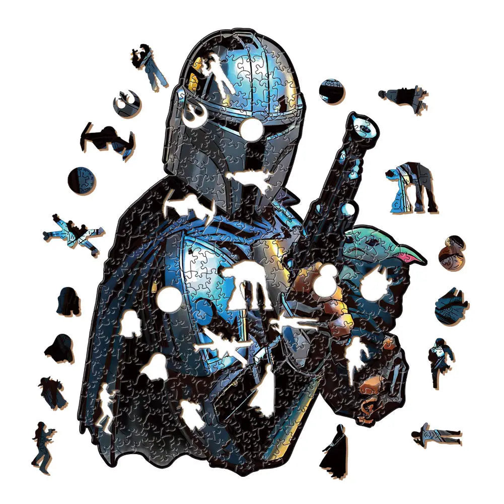 Movie Characters Wooden Puzzle Film Star Wood Jigsaws 2D Magic School Badge Character Jigsaw Toys for Kids.