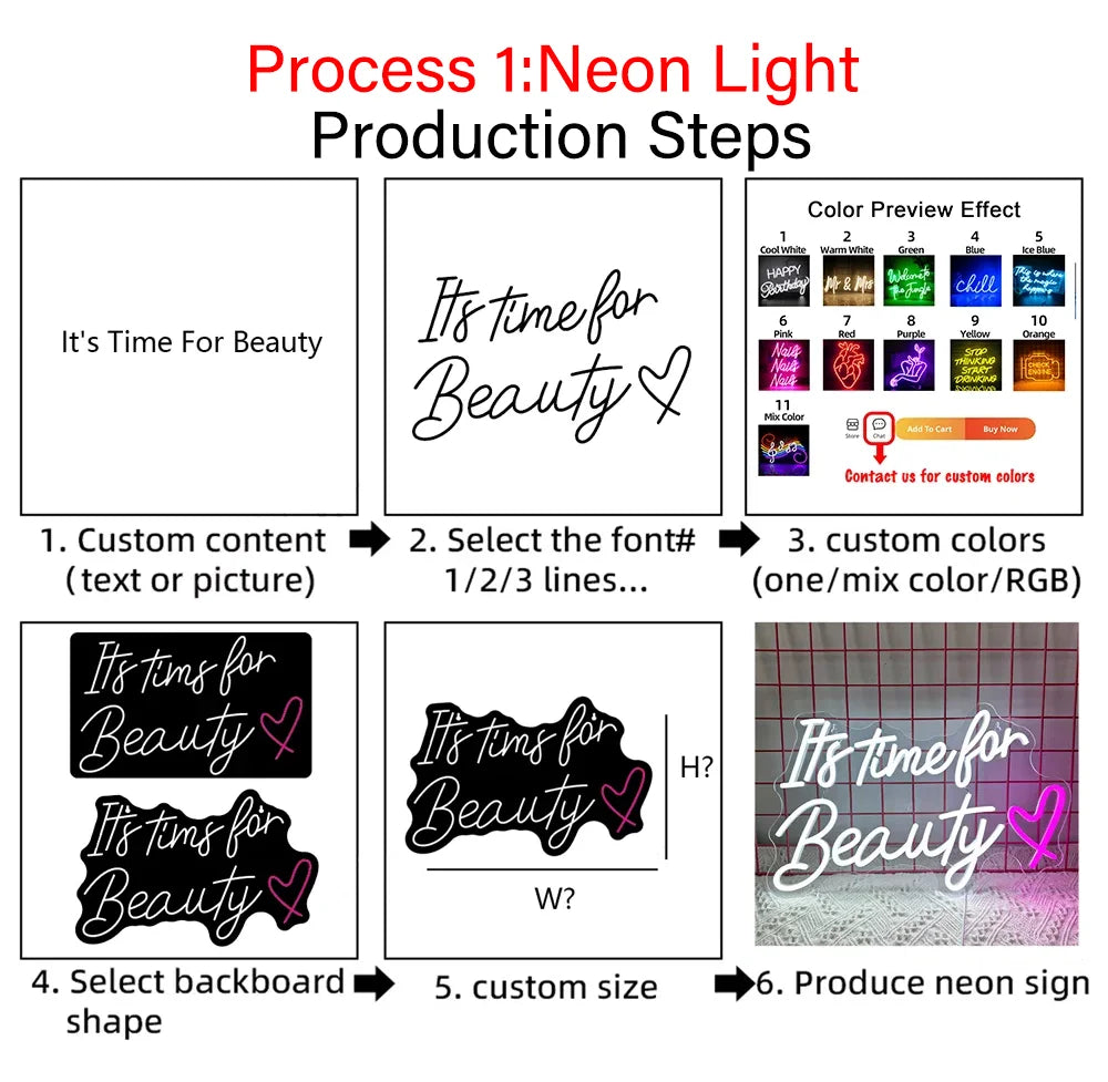 Custom Neon Sign Led Light Personalized Custom Logo Wall Decor Neon Sign For Store Wedding Happy Birthday Party Bar Neon Sign.