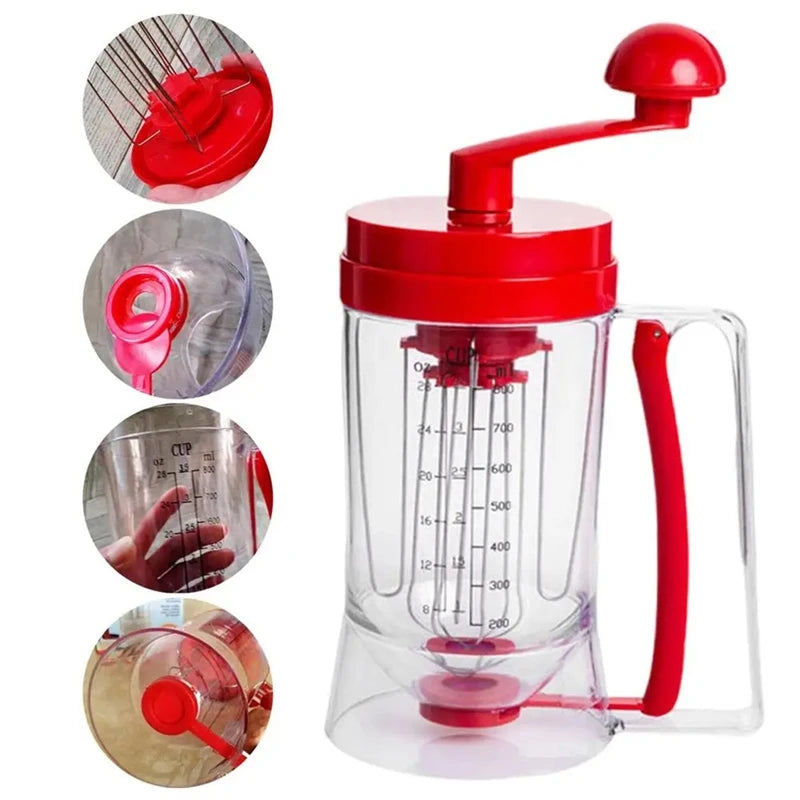 ABYN-900Ml Pancake Batter Dispenser Cupcake Handheld Dispenser Batter Funnel Measuring Cup Baking Tool Pancake Mix Dispenser.
