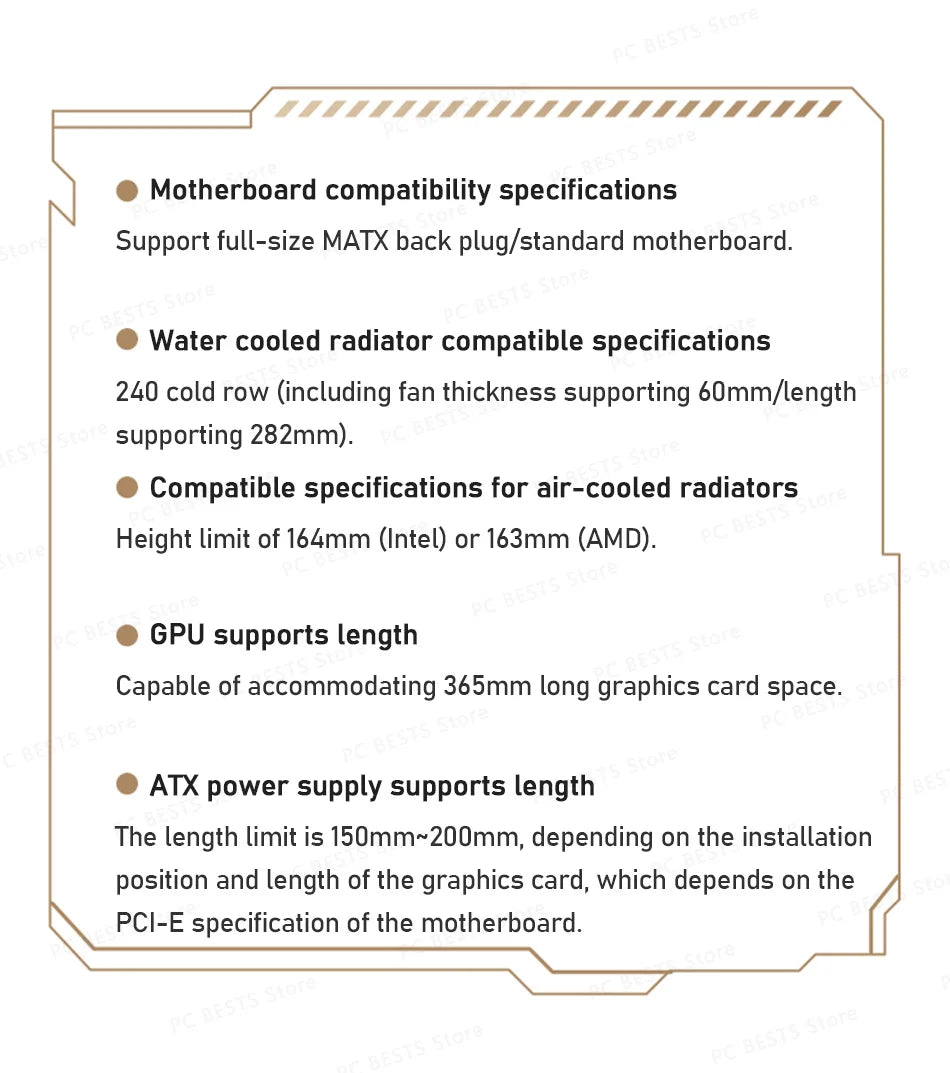 Jonsbo D32 STD/PRO MINI Desktop Case MINI-ITX MATX PC Case Support ATX/SFX Power Supply 240Water Cooling Computer Office Chassis.