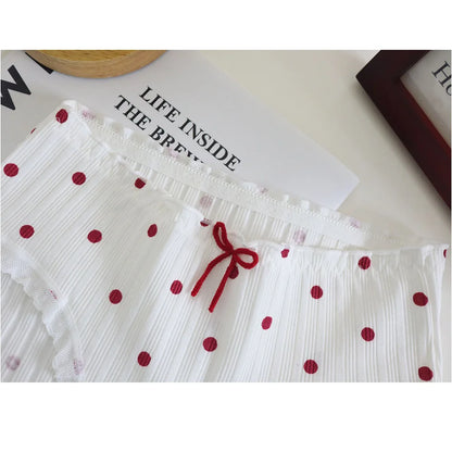 3pcs Cotton Women's Panties Sweet Cute Printed Student Mid-Waist Underwear Fashionable Breathable Girls Daily Briefs.