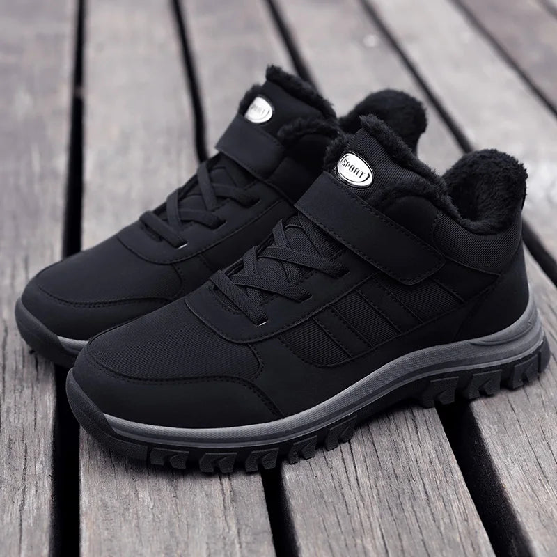 Ladies Snow Boots Warm Winter New Plush Thick Sole Casual Non-slip Comfort Shock-absorbing Unisex Outdoor Flat Walking Shoes.