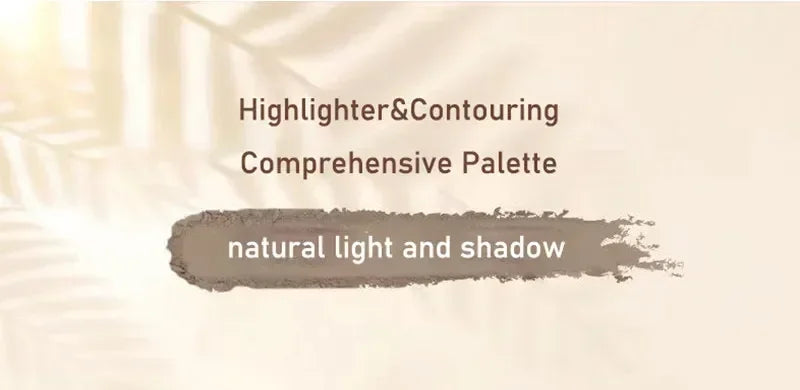 Judydoll Highlighter Contour Bronzer Palette Nude Makeup Natural Facial 3D Nose Shadow Long-Lasting Waterproof Cosmetics Makeup.