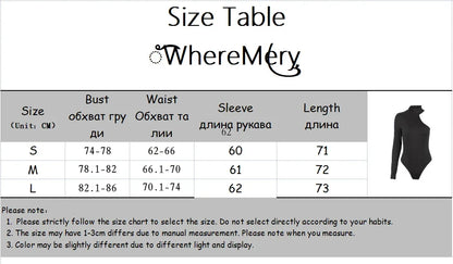 WhereMery Französischer Damen-Overall, sexy, schulterfrei, klein, Stehkragen, langärmelig, Frühling, heißes Mädchen, schlankmachend, unregelmäßig, schick, T-Shirts