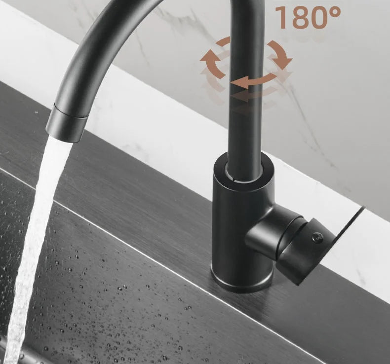 Kitchen Hot and Cold Water Faucets Household Kitchen Sink Splash Proof Sink Tap Deck Mounted Sprayer Taps