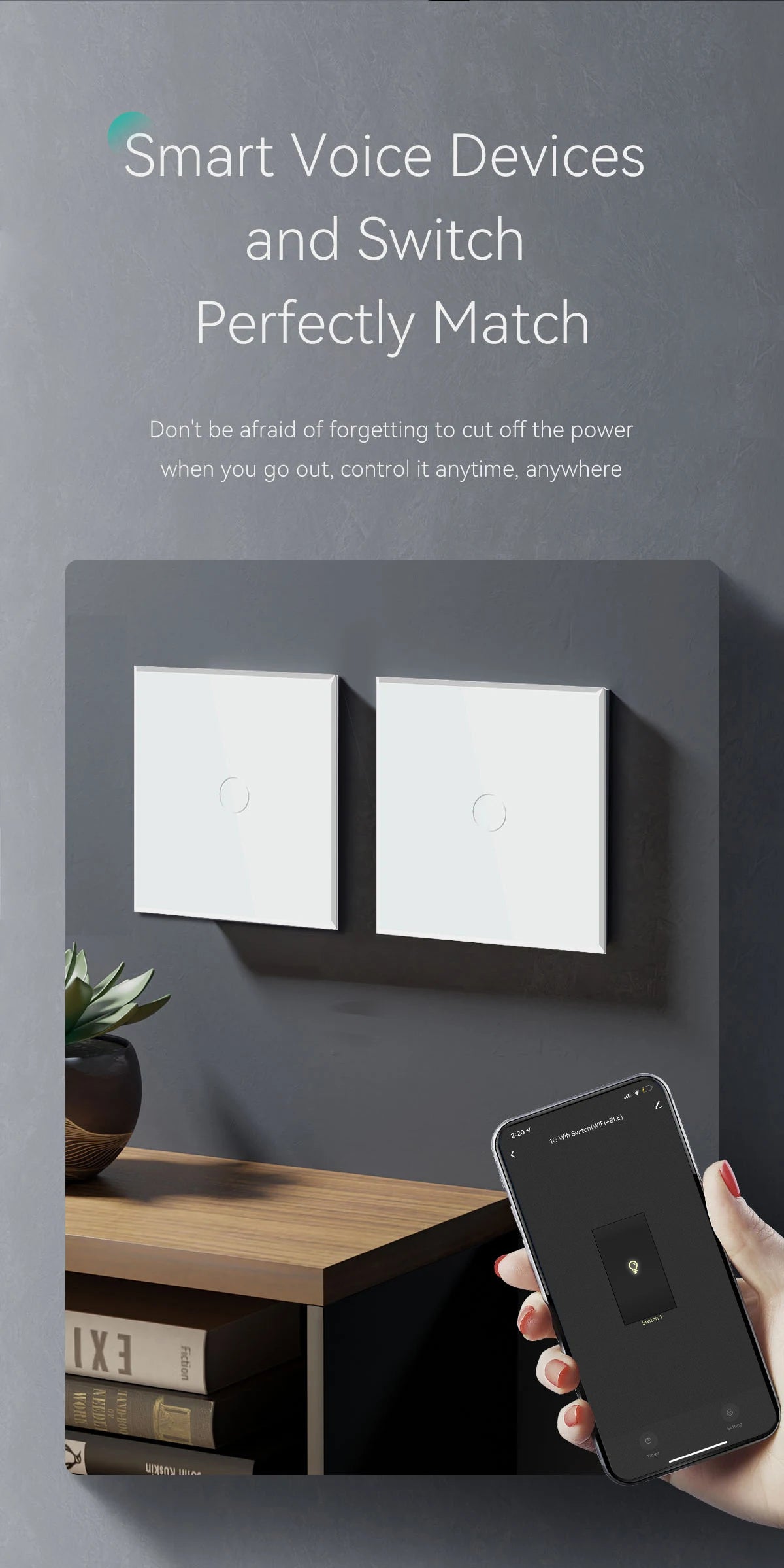 BSEED Wifi Touch Schalter Wand Licht Schalter Mit EU Buchse USB Typ-C Stecker Tuya Smart Leben Alexa Yandex App Steuerung Glas Panel.