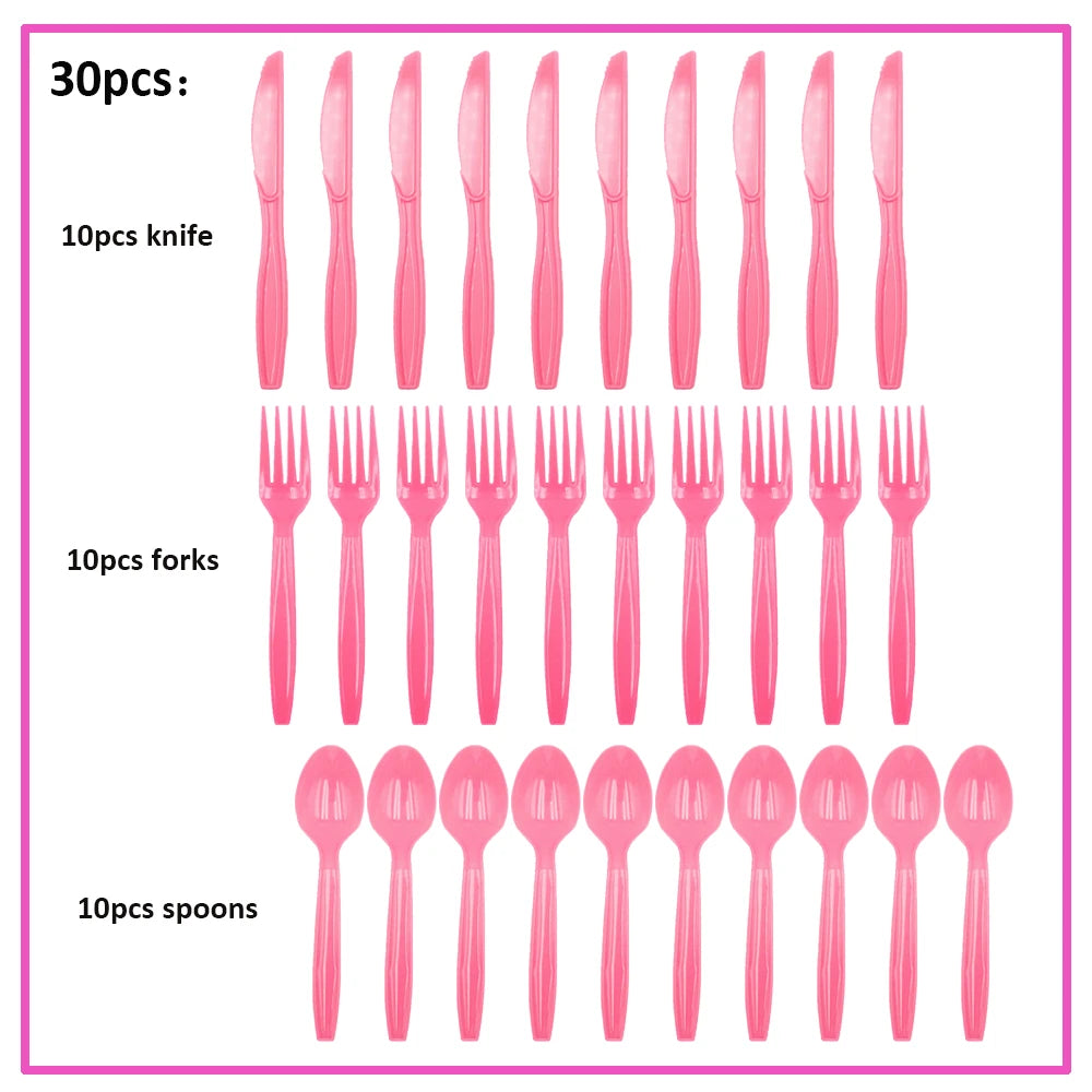 Disney Minnie Mouse Birthday Party Decoration Pink Minnie Paper Cups Plates Napkin Tablecloth Tableware Balloosn Baby Shower Kid.