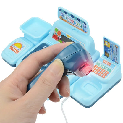 Simulation Shopping Cash House Toys Electronic Game Lighting And Sound Effects Supermarket Cashier Toys.