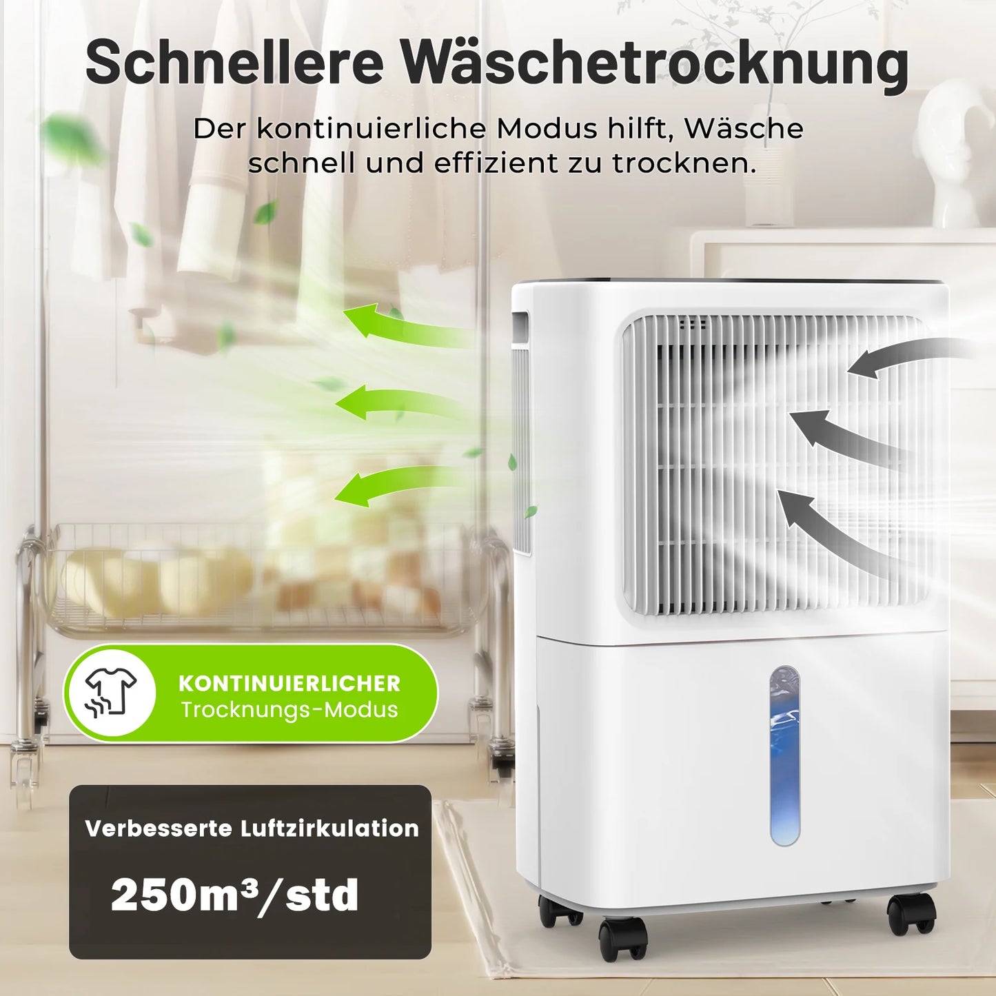 16L/Day Dehumidifier with Wifi Controlled App, Digital Humidity Display, Continuous Drainage, Laundry Drying and 24 Hour Timer.