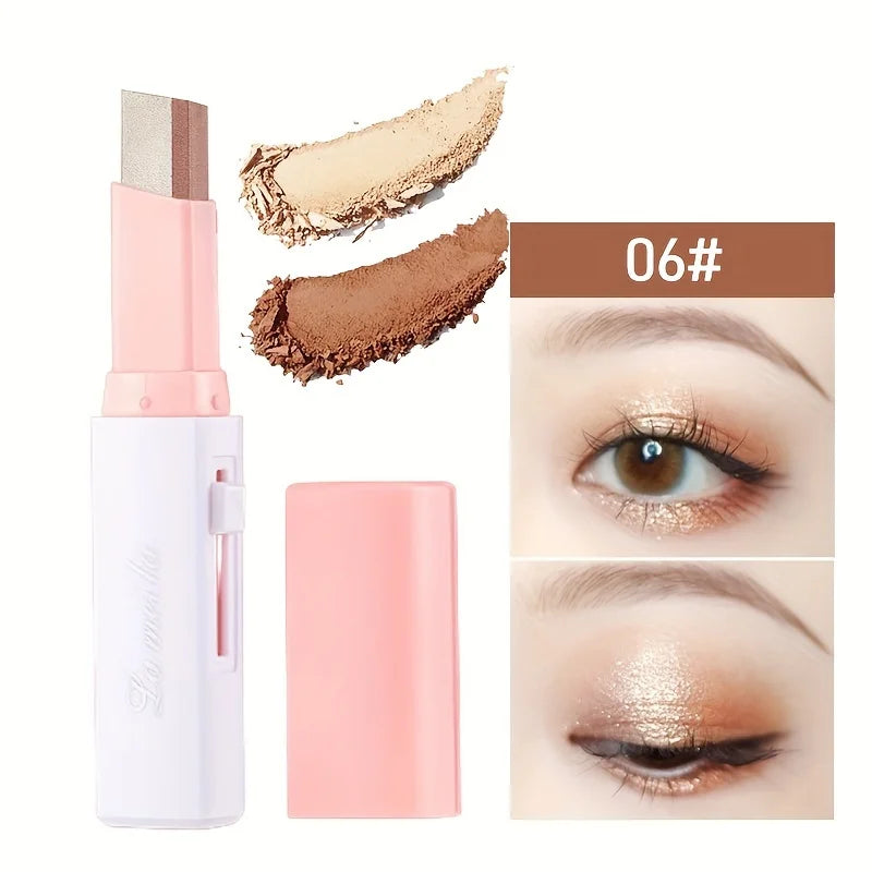2 In 1 Pearly Highlighter Eyeshadow Stick Makeup Waterproof Long Lasting Glitter Eyeshadow Eyeliner Stick Eyes Makeup Cosmetics.