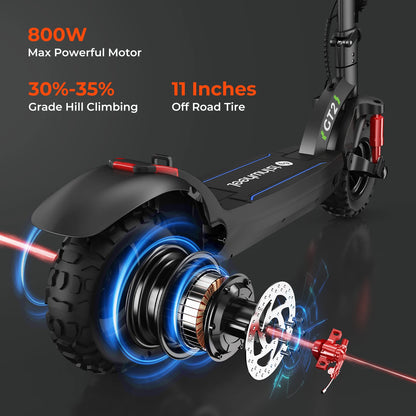 isinwheel GT2（ABE) City Adult E-Scooter 800W Motor 48V15AH 11 Inch Tires E-Scooter Electric Scooter LED Digital Display.