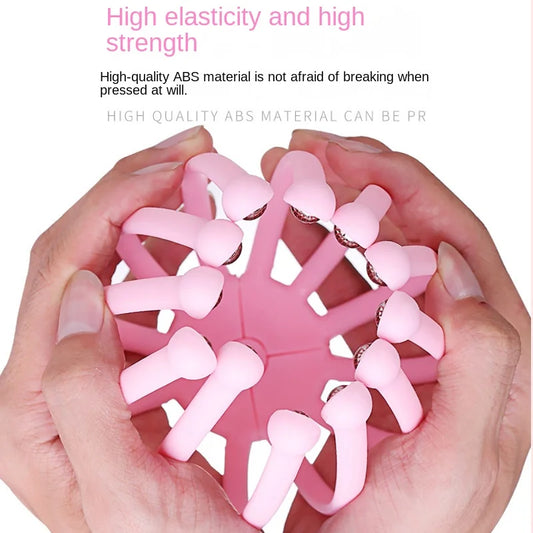 Head Massager Neck Massage Octopus Scalp Stress Relax 12 Antennae Massage Head Meridian Comb Point Pressing Head Artifact.