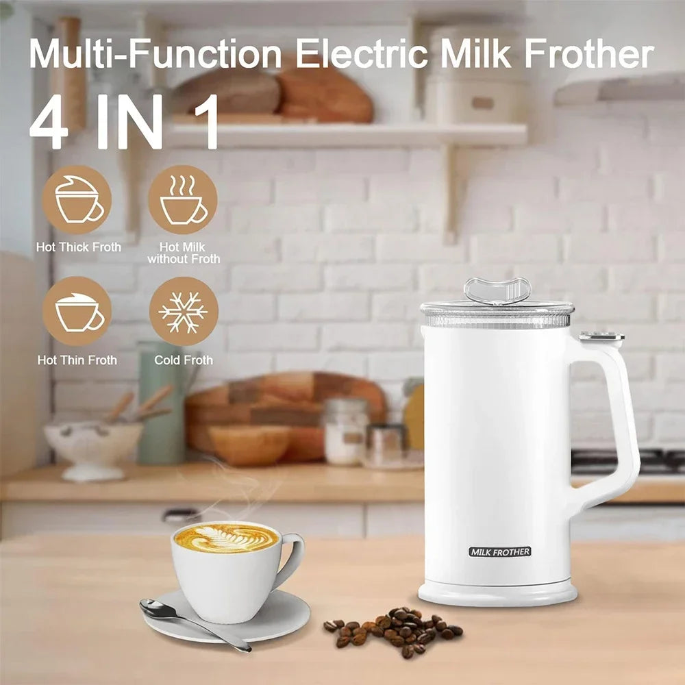 500ML Electric Milk Frother Machine Cold/Hot Multifunction Foam Maker Latte Cappuccino Chocolate Automatic Milk Frother Foamer.
