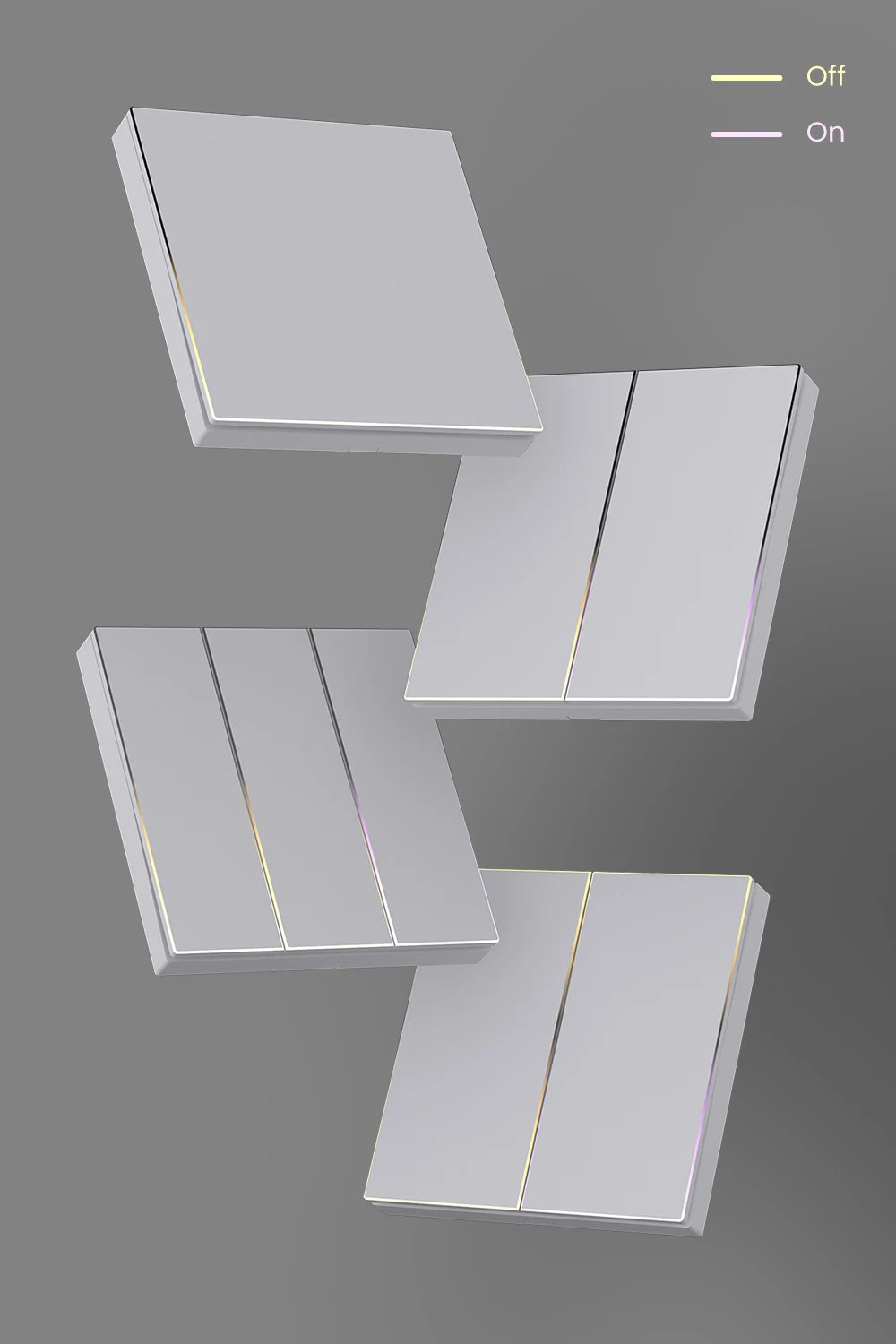 AVATTO Tuya Zigbee/WiFi Smart Lichtschalter mit Neutralleiter, Tasten-Rebound-Schalter mit Umgebungslicht-Unterstützung Alexa Google Home.