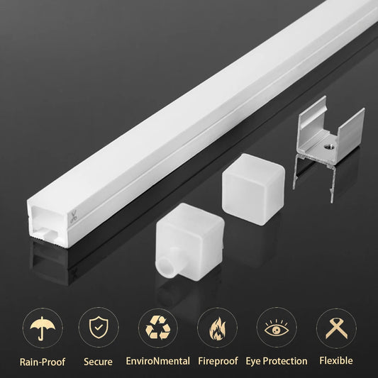 WS2812B WS2811 LED Strip Neon Rope Silica Gel Tube IP67 Waterproof For WS2815 SK6812 5050 RGB Light Ourdoor Decoration.