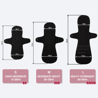 Eco-cotton Reusable Panty Liner Washable Soft Women's Menstrual Pad Sanitary High Absorbency Period Cloth Pads Breathable.