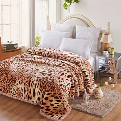 Blanket Double Thickened Raschel Winter Wedding Quilt Blanket Warm Coral Fleece Cashmere Blanket Double