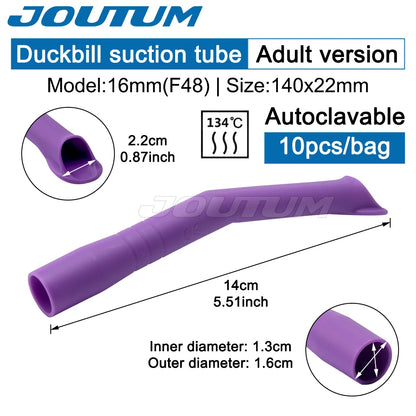 10pcs Dental Autoclavable Strong Suction Tips Dental Duckbill Evacuation Tips Aspirator Saliva Tube Suction Tips Dental Material.
