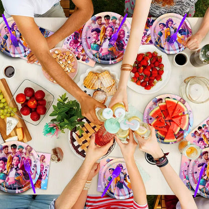 Kpop Demon Hunters Birthday Decorations Kpop Demon Hunter Birthday Theme Party Favors Supplies Plates Cup Balloons Backdrop Gift.