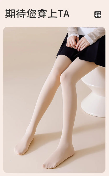 Women Tights Bare Legs for Women Autumn Winter Natural Skin Color Velvet Thickened Pantyhose Beauty Leggings One-piece Pants