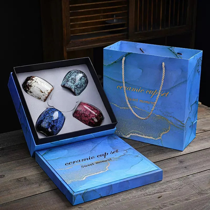 175ML Ceramic Coffee Mugs Teacup Porcelain Expresso Cup Home Creative Tea Cup Set Box Package керамические бокалы.