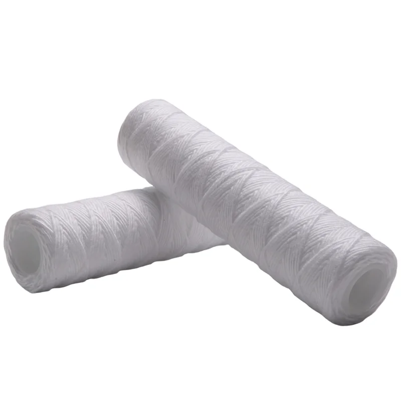 A01V-5 Micrometre 10 X 2.5 Inch String Wound Sediment Water Filter Cartridge Whole House Sediment Filtration, Universal Replacem