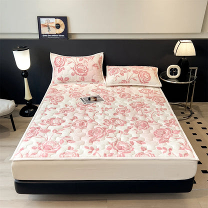 Winter Warm Velvet Mattress Cover Home Dormitory Soft Thick Quilted Bed Sheets Queen Size Bed Cover Fold Tatami Mat Bedspread