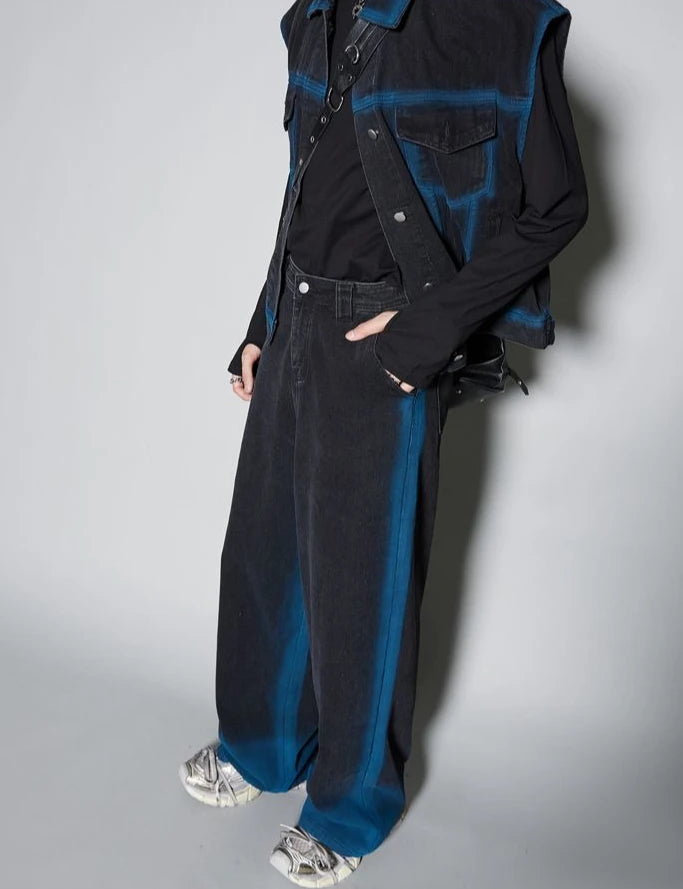 Denim Jacket T-shirts Pants Suits for Men No Logo Man Trousers Sets Luxury Summer Clothes Short Quarter Sleeve Outfits Tee Chic.